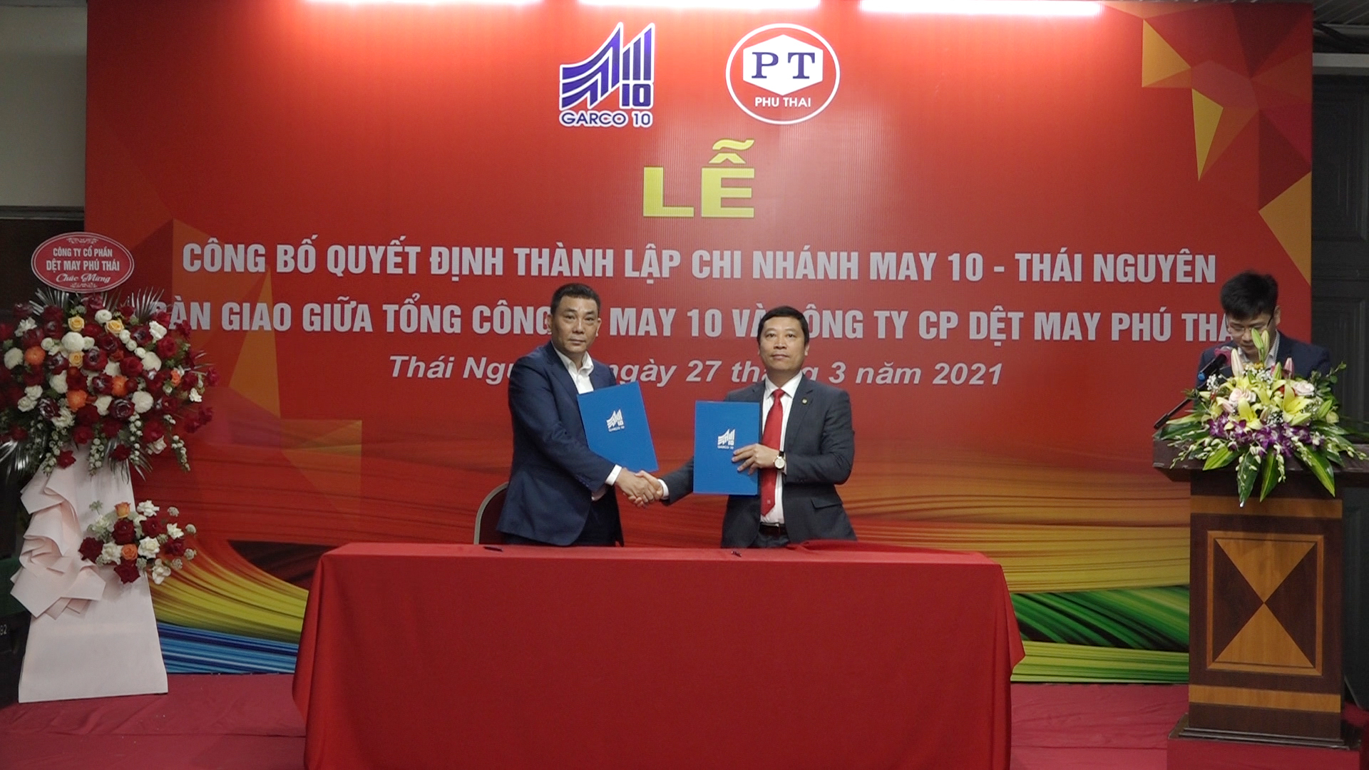 Lễ công bố quyết định thành lập chi nhánh May 10 Thái Nguyên